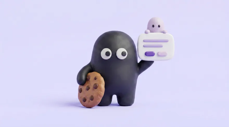 La mascotte Velo présente une carte de bannière de consentement