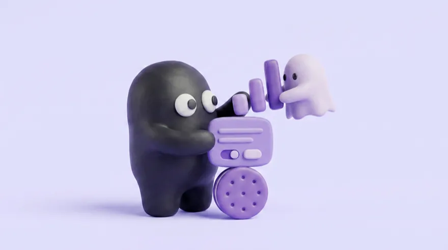 La mascotte Velo empile des blocs cookie, interrupteur et graphique en tour