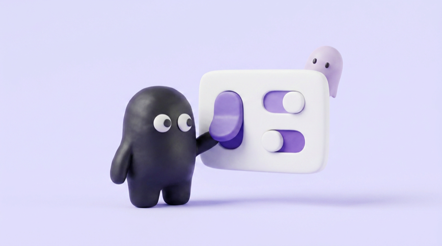 La mascota de Velo cambia uno de los cuatro interruptores de consentimiento en un panel flotante