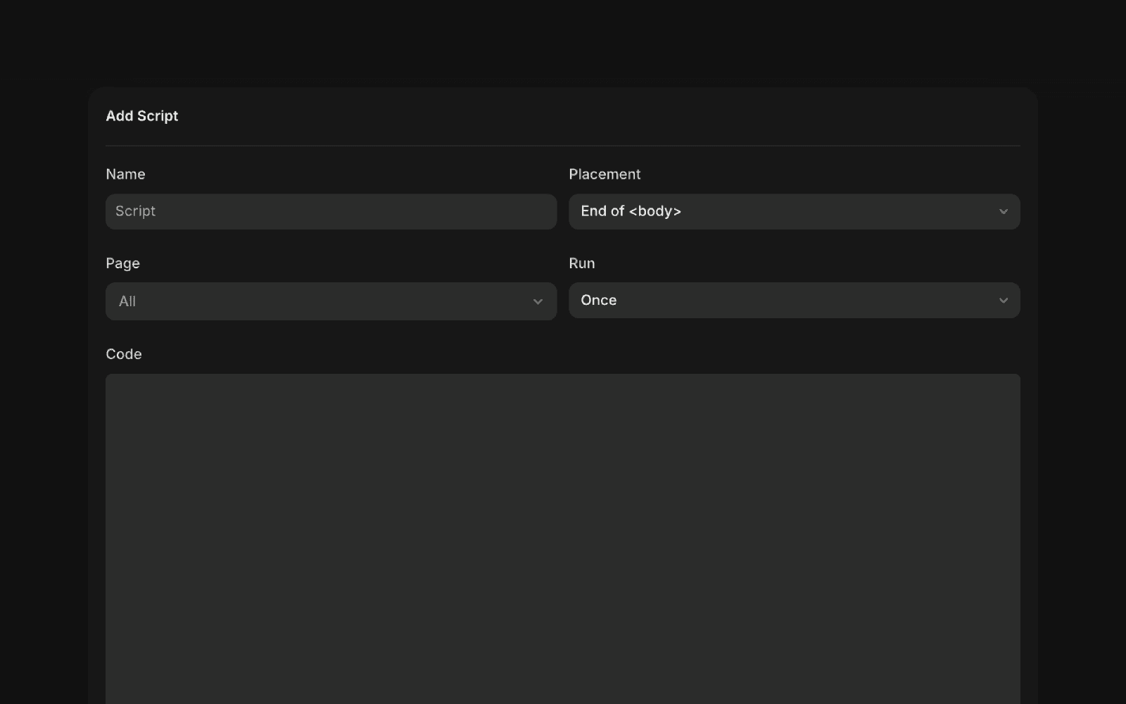 Framer: Add Script