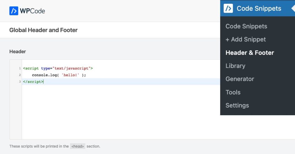 WPCode: Global Header and Footer